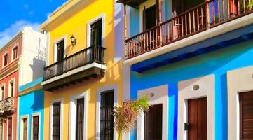 San Juan streets at sunset photo