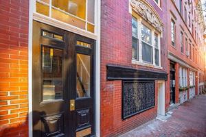 Landmark Boston Beacon Hill streets and historic brick buildings photo