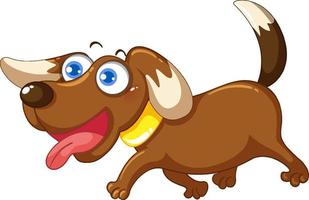 Cute simple dog cartoon character vector