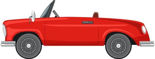 Classic red car in cartoon style vector