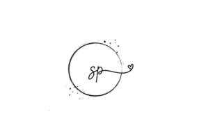 Letter SP Monogram design elements graceful template vector