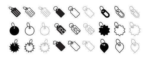 Label vector icon sets. Editable alternate line. Label, website app or logo. Tag sale icon vector, tag sets.