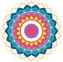 Vintage mandala with thin lines vector