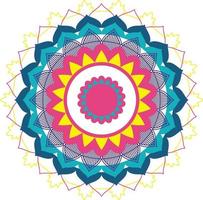 Vintage mandala with thin lines vector