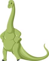 A dinosaur brontosaurus on white background vector