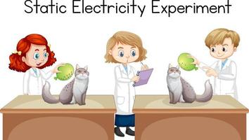 Science experiment with static electricity vector