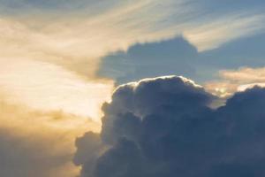 Beautiful colorful sky and rain clouds photo