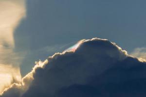 Beautiful colorful sky and rain clouds photo