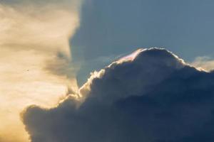 Beautiful colorful sky and rain clouds photo
