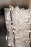 Tube ice in a clear glass photo