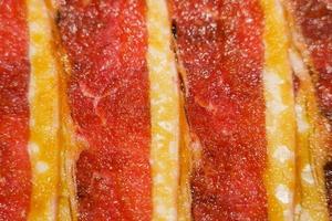 Beautifully arranged close-up photo of bacon.