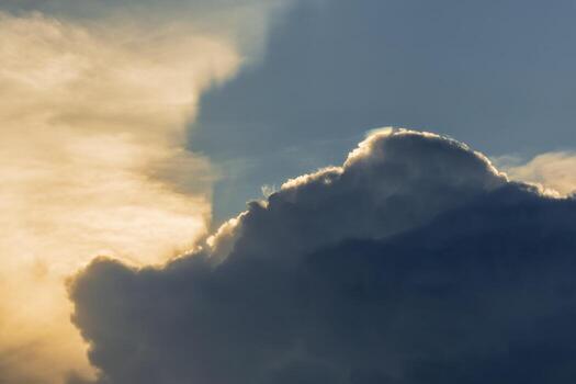 Beautiful colorful sky and rain clouds photo