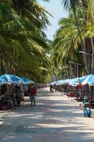 Chonburi, Thailand -06 Mar. 2021 The atmosphere around Bang Saen Beach. photo