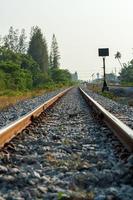 Railway in rural landscape of Thailand photo