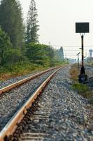 Railway in rural landscape of Thailand photo