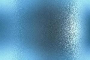 Shiny brushed blue metallic plate, abstract texture background photo