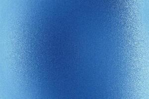 Shiny brushed blue metal wall, abstract texture background photo