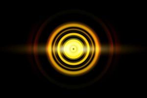 Abstract light effect with sound waves oscillating on black background photo