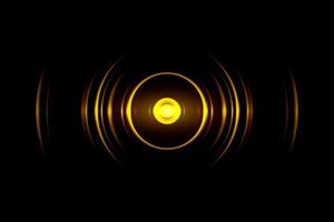 Abstract yellow ring with sound waves oscillating background photo