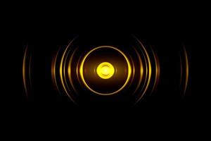 Abstract yellow ring with sound waves oscillating background photo