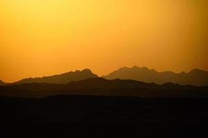 mountains at sunset in Egypt photo