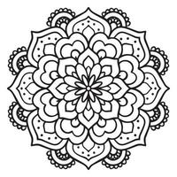 Monochrome ethnic mandala design. Oriental pattern. Islam, Arabic, Indian, moroccan,spain, turkish, pakistan, chinese, mystic, ottoman motifs. Coloring book page. Vector illustration.