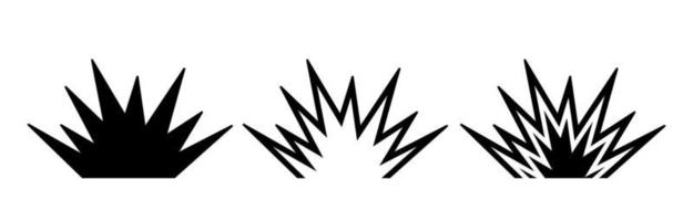 Explosion gun shot icon. Editable line vector. Zigzag element flash shock wave. Flat style trendy explosion icon. Template for application, user interface and logo, vector illustration.