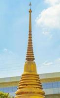 Colorful Wat Don Mueang Phra Arramluang buddhist temple Bangkok Thailand. photo