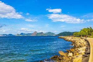 Flamengo Beach panorama view and cityscape Rio de Janeiro Brazil. photo