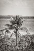 Muyil Lagoon panorama view in tropical jungle of amazing Mexico. photo