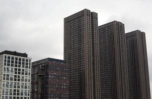 modern skyscrapers and cloudy weather photo