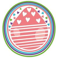 easter egg with hearts design photo