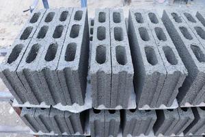 Stacking of concrete blocks photo