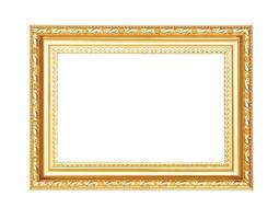 gold frame on the white background photo