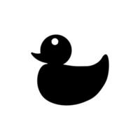 vector de icono de pato de goma. pato de juguete en el baño de los niños