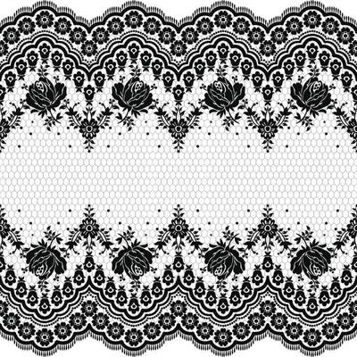 Lace seamless pattern with flowers