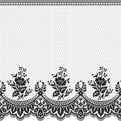 Lace seamless pattern with flowers