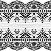 Lace seamless pattern with flowers vector