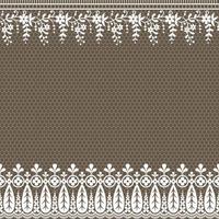 Lace seamless pattern with flowers vector