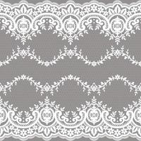 Lace seamless pattern with flowers vector