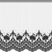 Lace seamless pattern with flowers vector
