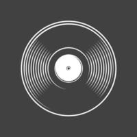 Vinyl record isolated on a black background vector