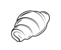 croissant aislado sobre fondo blanco vector