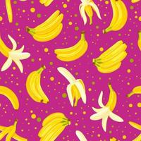 Seamless pattern with a set of bananas vector