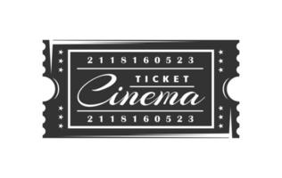 Entrada de cine aislado sobre fondo blanco. vector