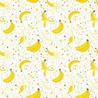 patrones sin fisuras con un conjunto de plátanos vector