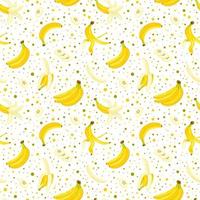 Seamless pattern with a set of bananas vector