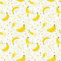 Seamless pattern with a set of bananas vector