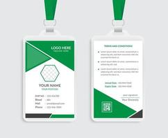 Simple and clean id card template design vector