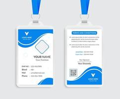 Stylish id card template design vector